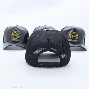 FNP Leather Trucker Hat