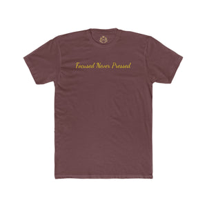 Focused Never Pressed printed Men's Cotton Crew Tee