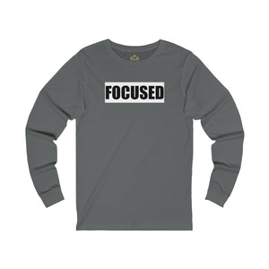 Unisex Focused logo print Long Sleeve Tee