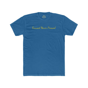 Focused Never Pressed printed Men's Cotton Crew Tee