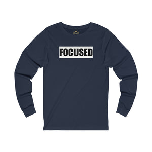 Unisex Focused logo print Long Sleeve Tee