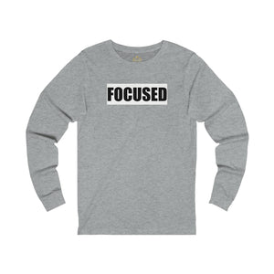 Unisex Focused logo print Long Sleeve Tee