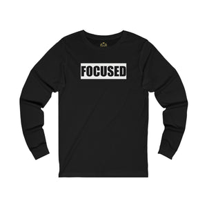 Unisex Focused logo print Long Sleeve Tee