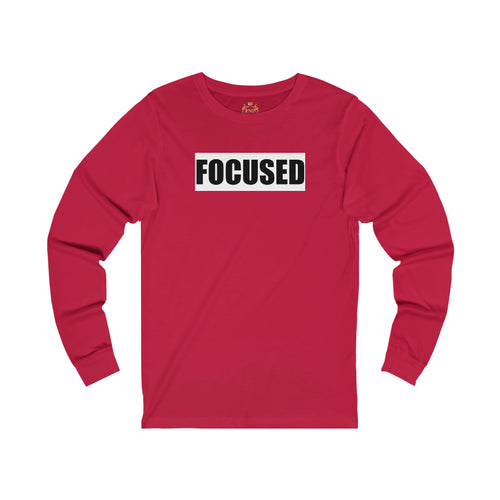 Unisex Focused logo print Long Sleeve Tee